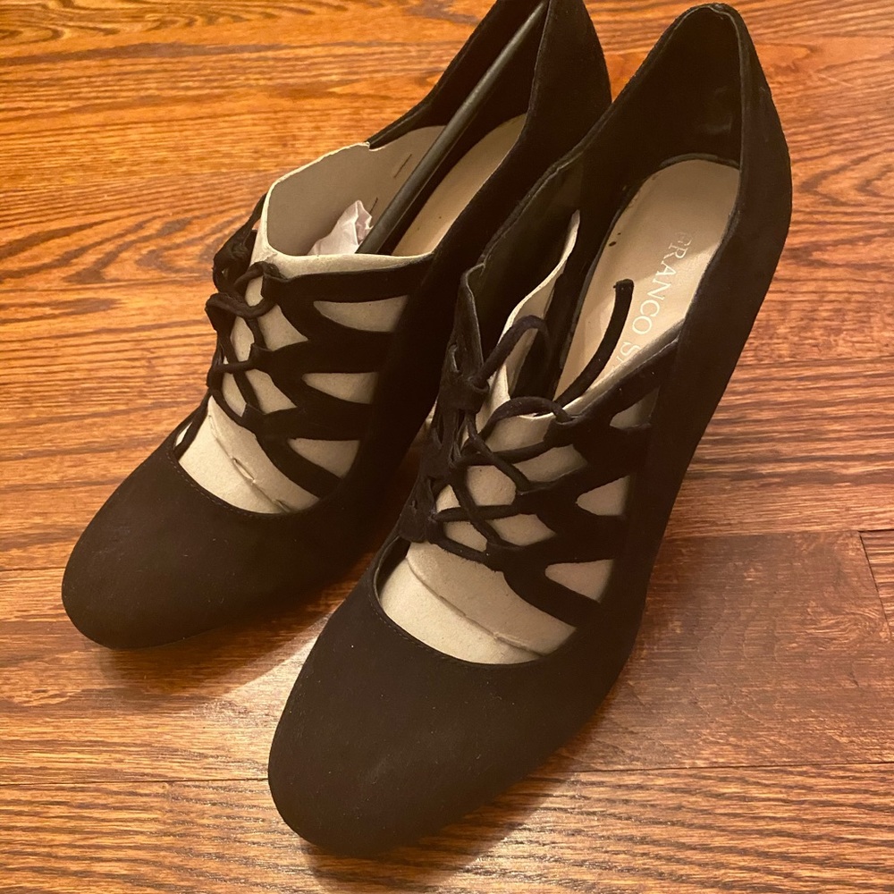 Black suede shoes
